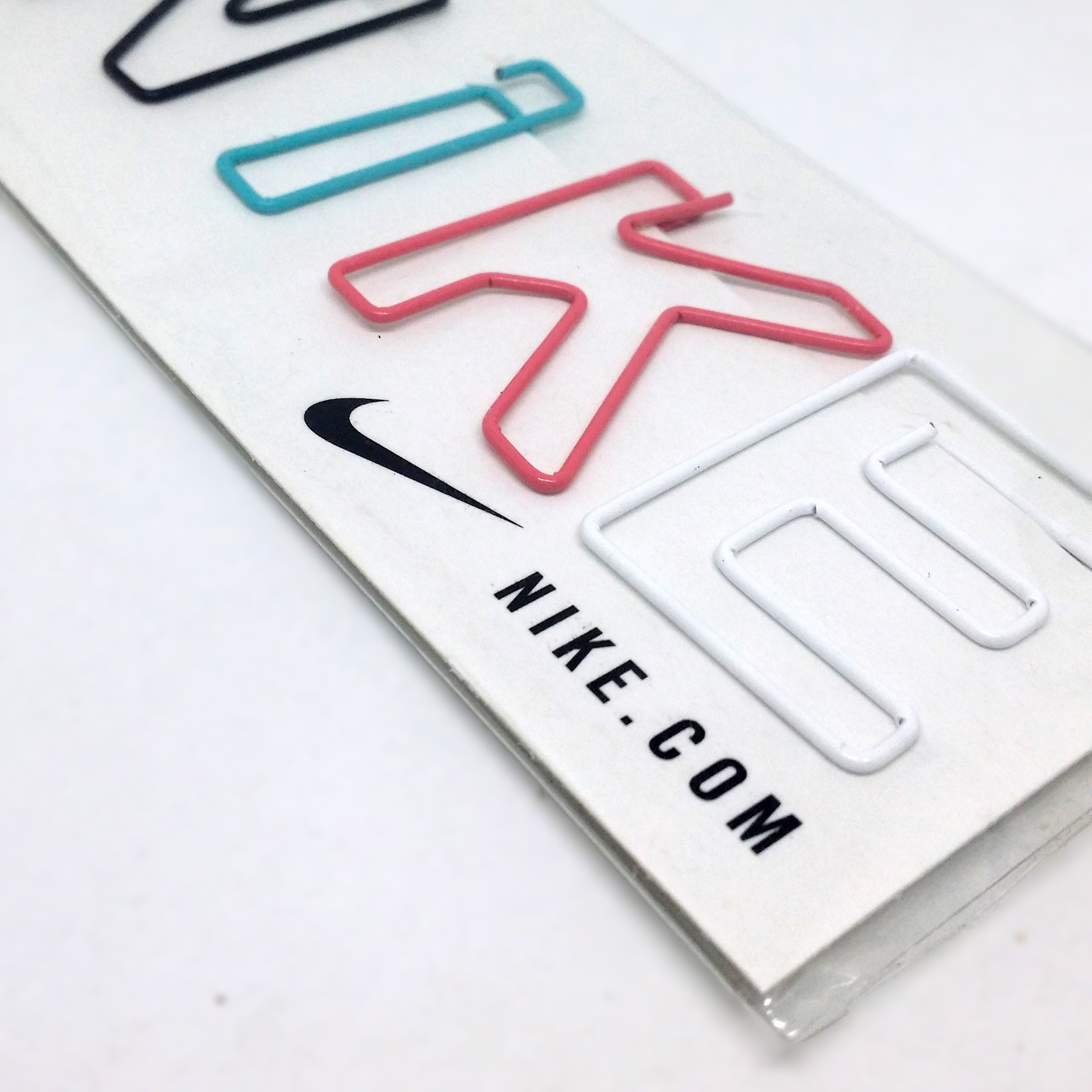 NIKE Letter Shaped Wire Paper Clip 4 Pcs Brand New