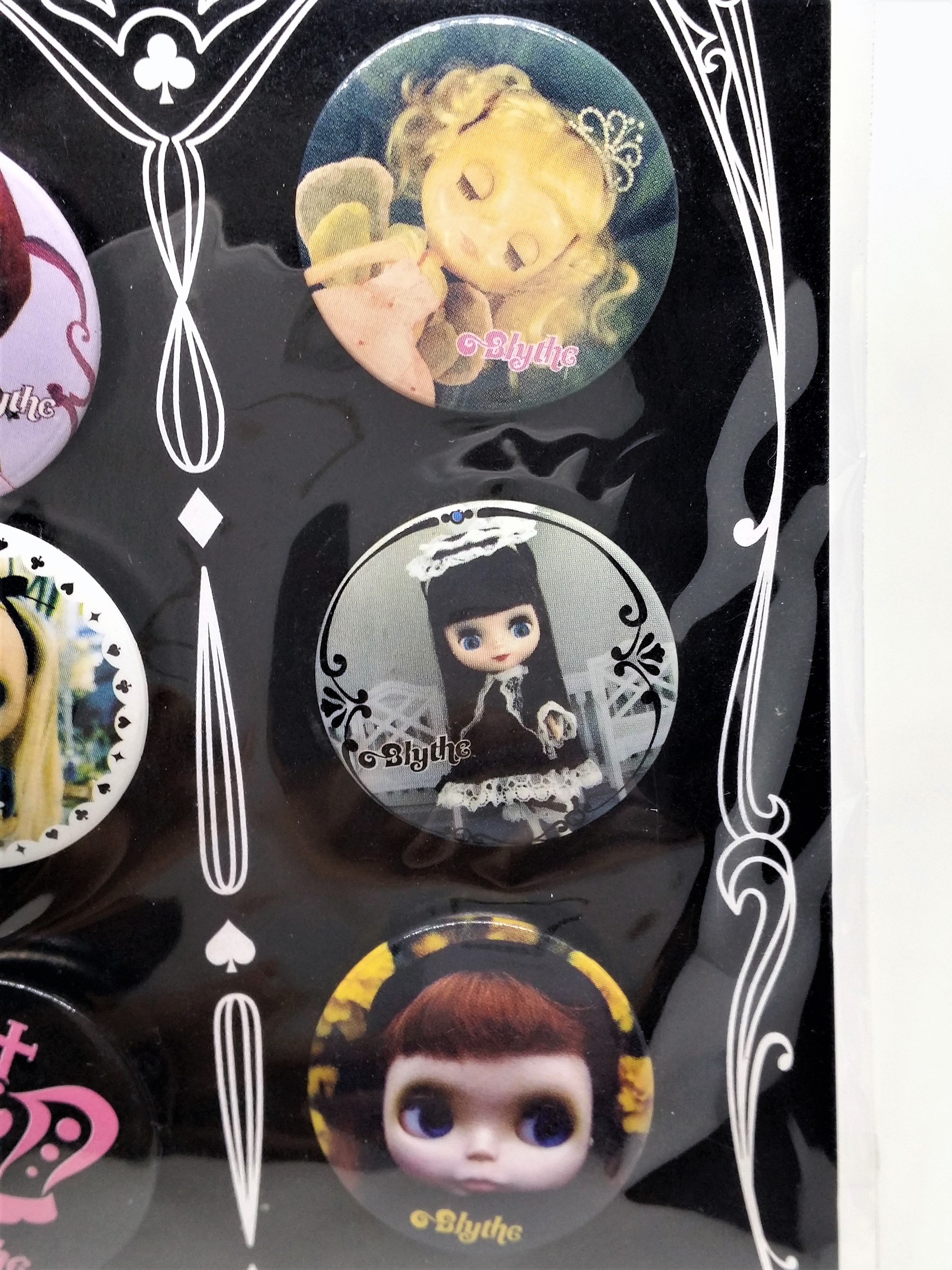 Petite Blythe Doll Sweet Surrender Collection Round Button Badge Set Of 6 - 2006 Hasbro Takara