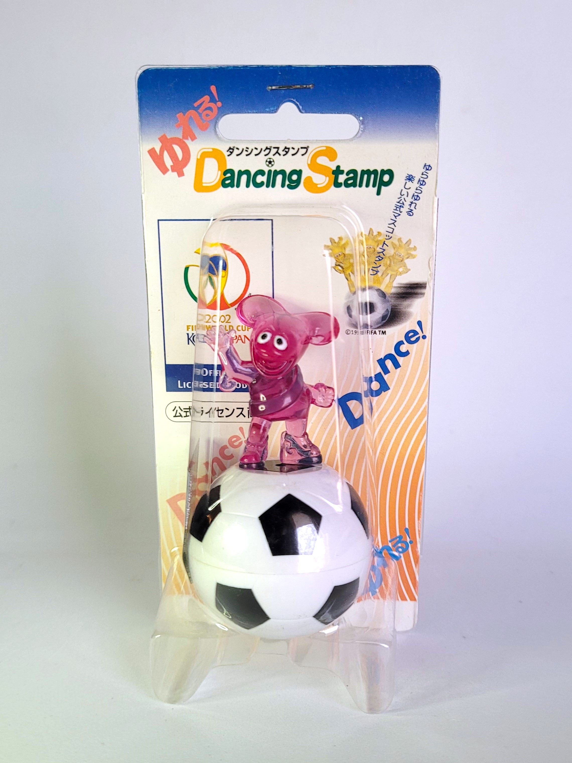 2002 Fifa World Cup Mascots (KAZ / ATO / NIK) Dancing Stamps / Tumbler Figure Rubber Stamps