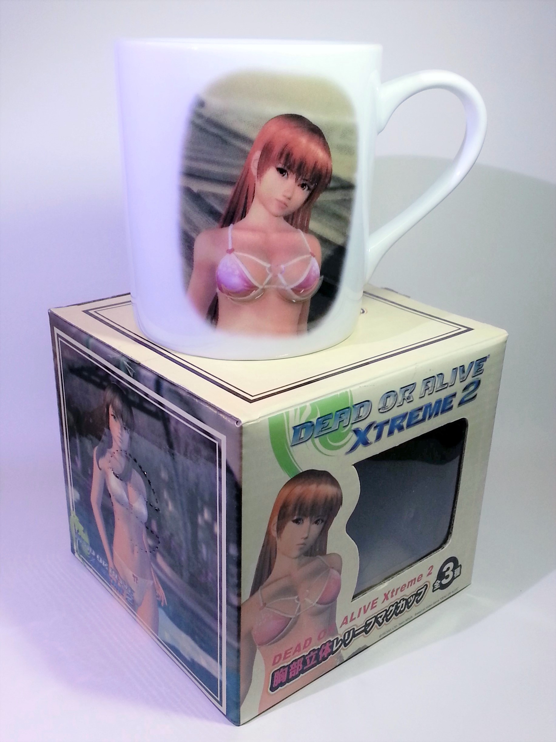 Dead or Alive Xtreme 2 Kasumi (Pink Bikini) 3D Relief Breast Mug - 2007 SEGA DOAX2