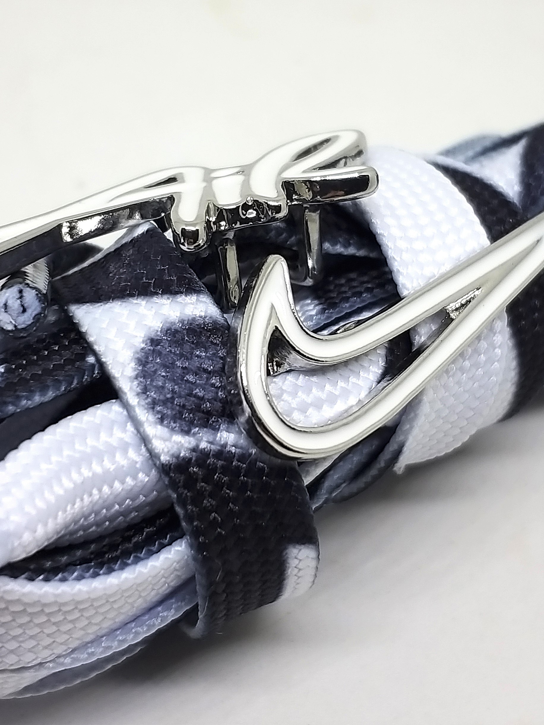 Nike Air Max Pre-Day Shoelaces (B&W) & Lace Locks Charms (Air & Swoosh) - 2021 HK exclusive