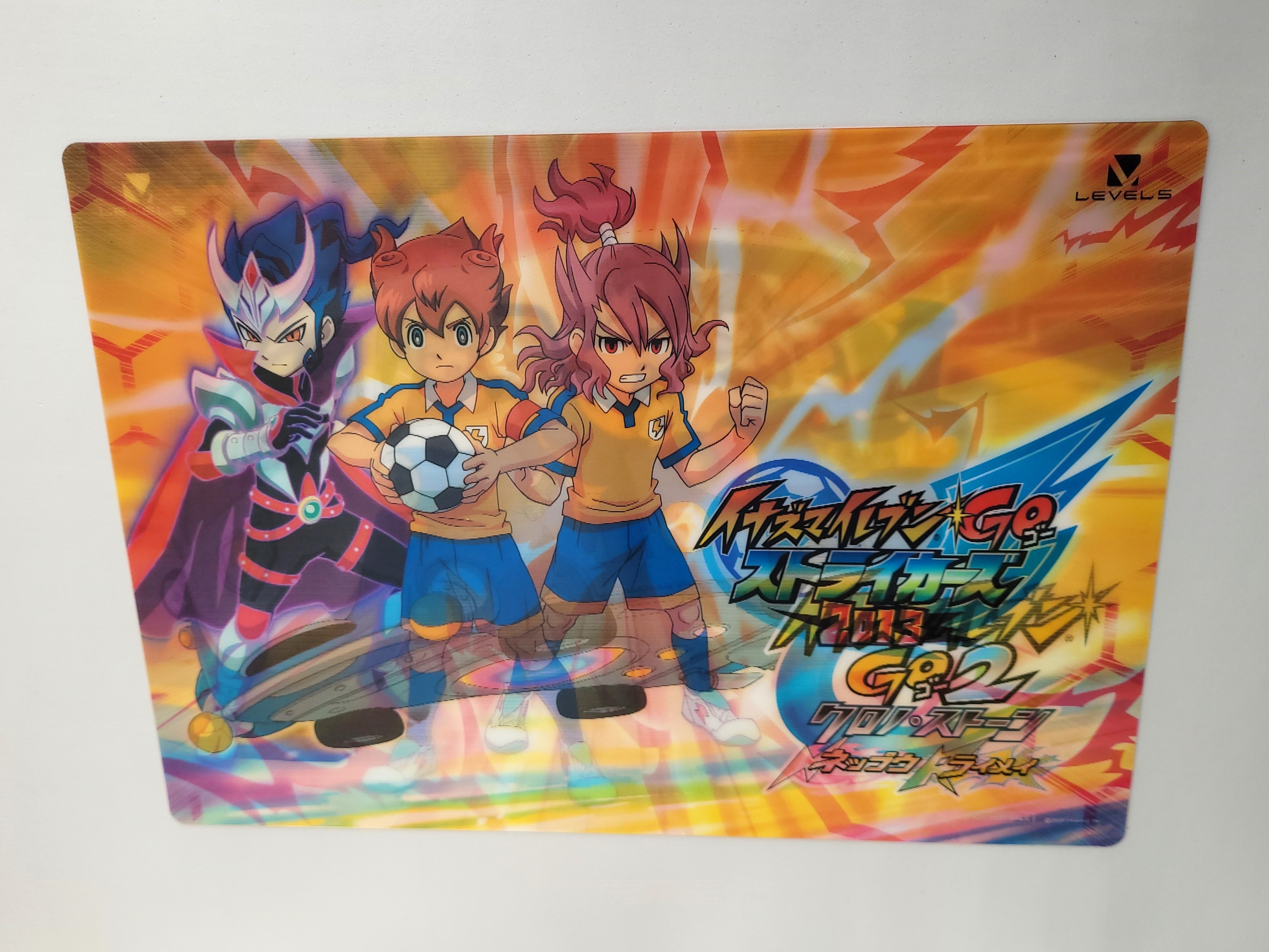 Inazuma Eleven GO Strikers x GO2 Chrono Stone Neppu/Raimei Lenticular Sheet - 2012 Nintendo