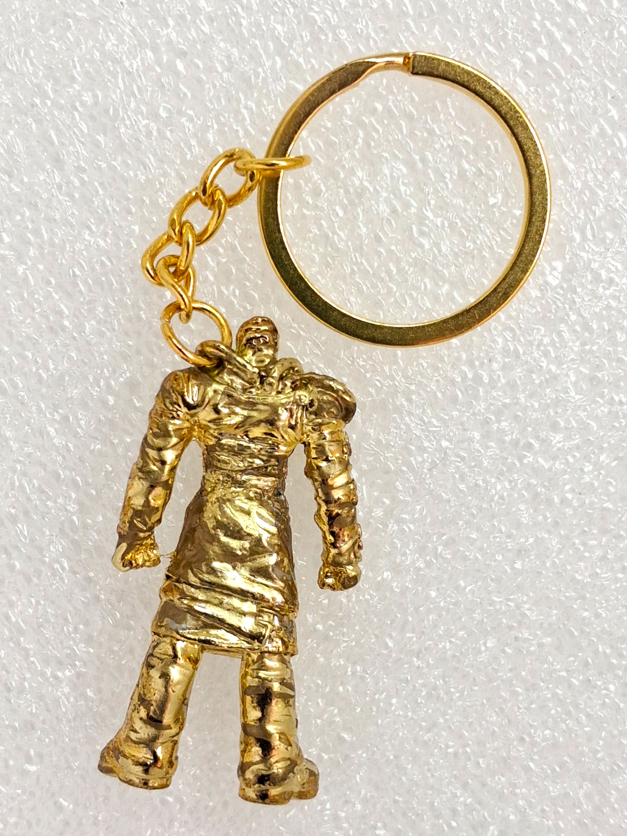 BIOHAZARD 3 Nemesis T-Type Figure Keychain (Gold) - 1999 Capcom Resident Evil Hong Kong Comics