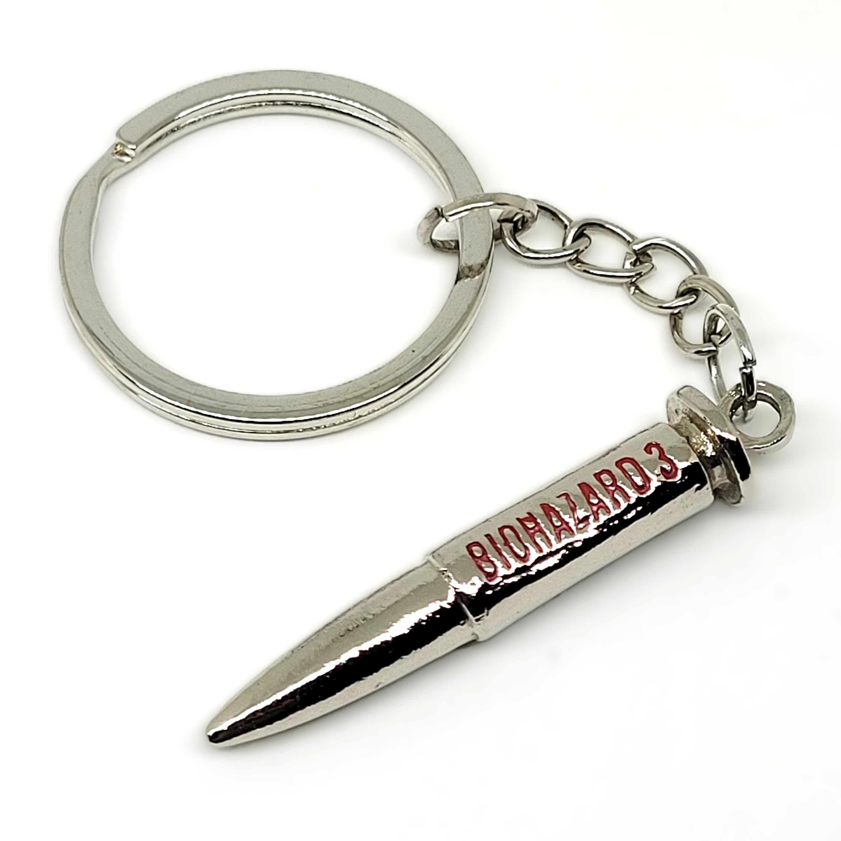 BIOHAZARD 3 MAC-11 Bullet Keychains (Gold / Silver) - 1999 Capcom Resident Evil Hong Kong Comics