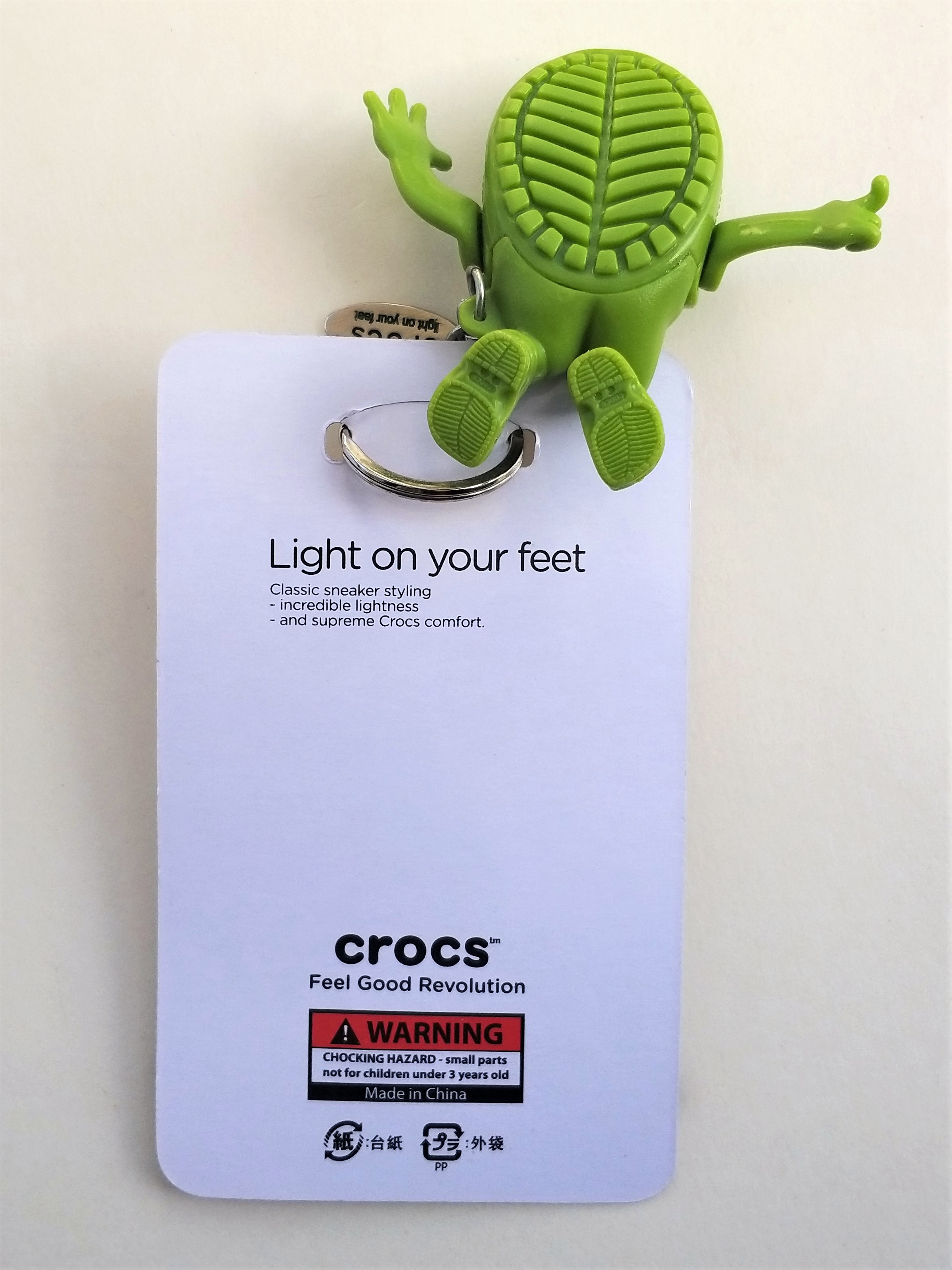 CROCS Croslite Guy Figure Keychain (Light on your feet) 3" Key Ring
