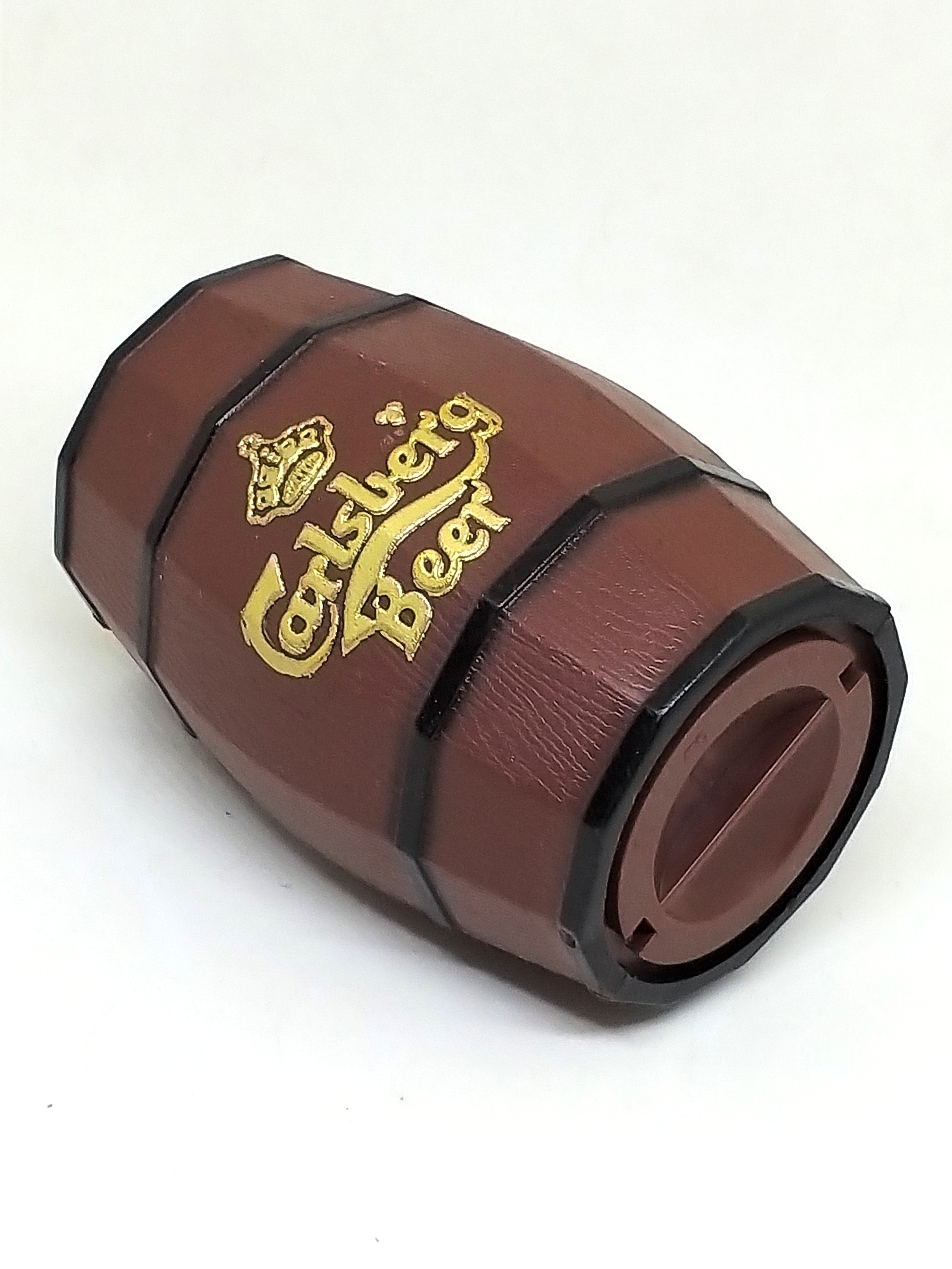 Carlsberg Beer Plastic Barrel Shaped Toothpick Holder - Rare Vintage