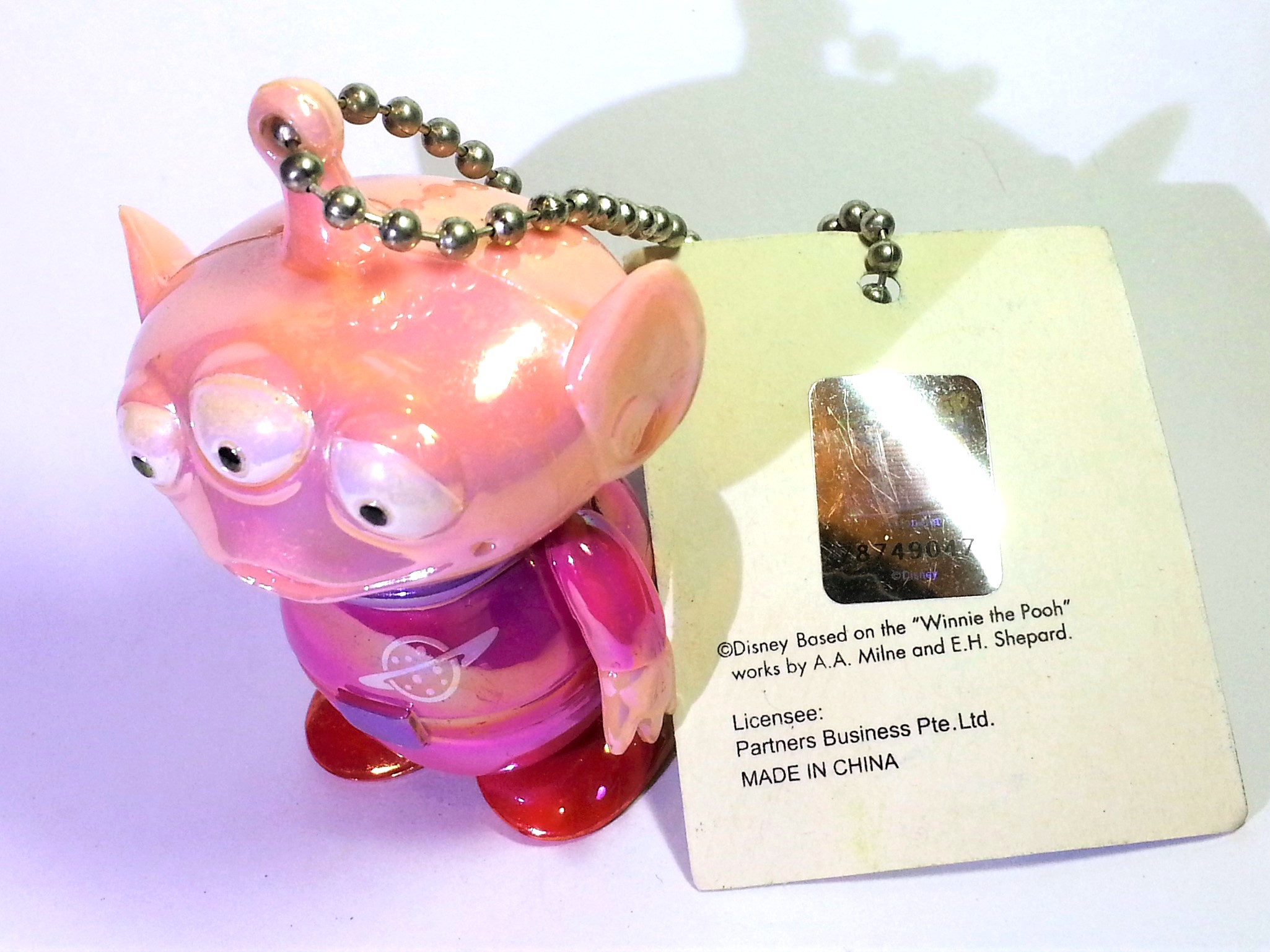 Disney Toy Story Alien Little Green Men Iridescent Jointed Figure Charm Keychain - 2000s From Japan