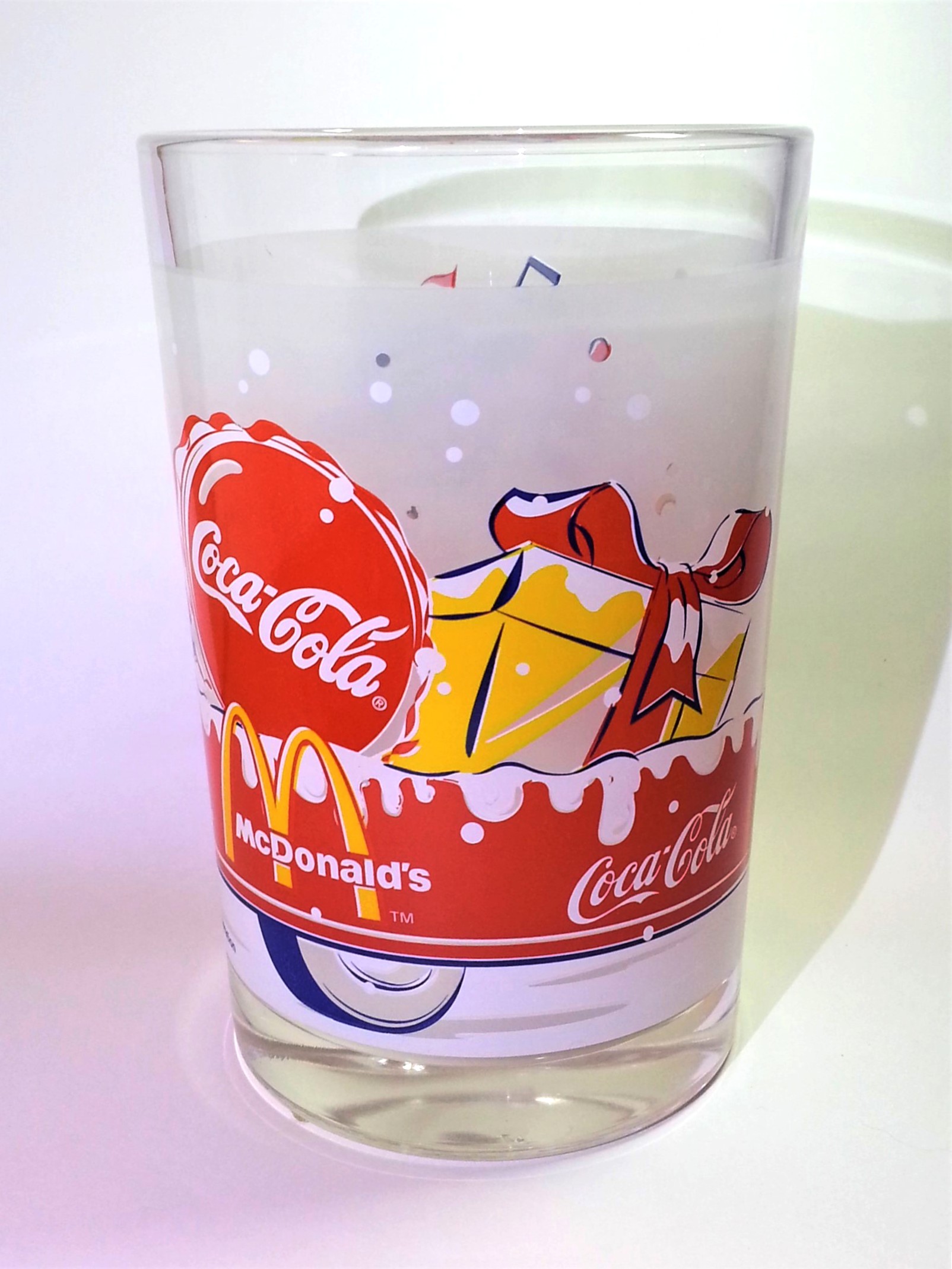 Coca Cola x McDonald's Mascot (Hamburglar) 2001 Christmas Tumbler Drinking Glass