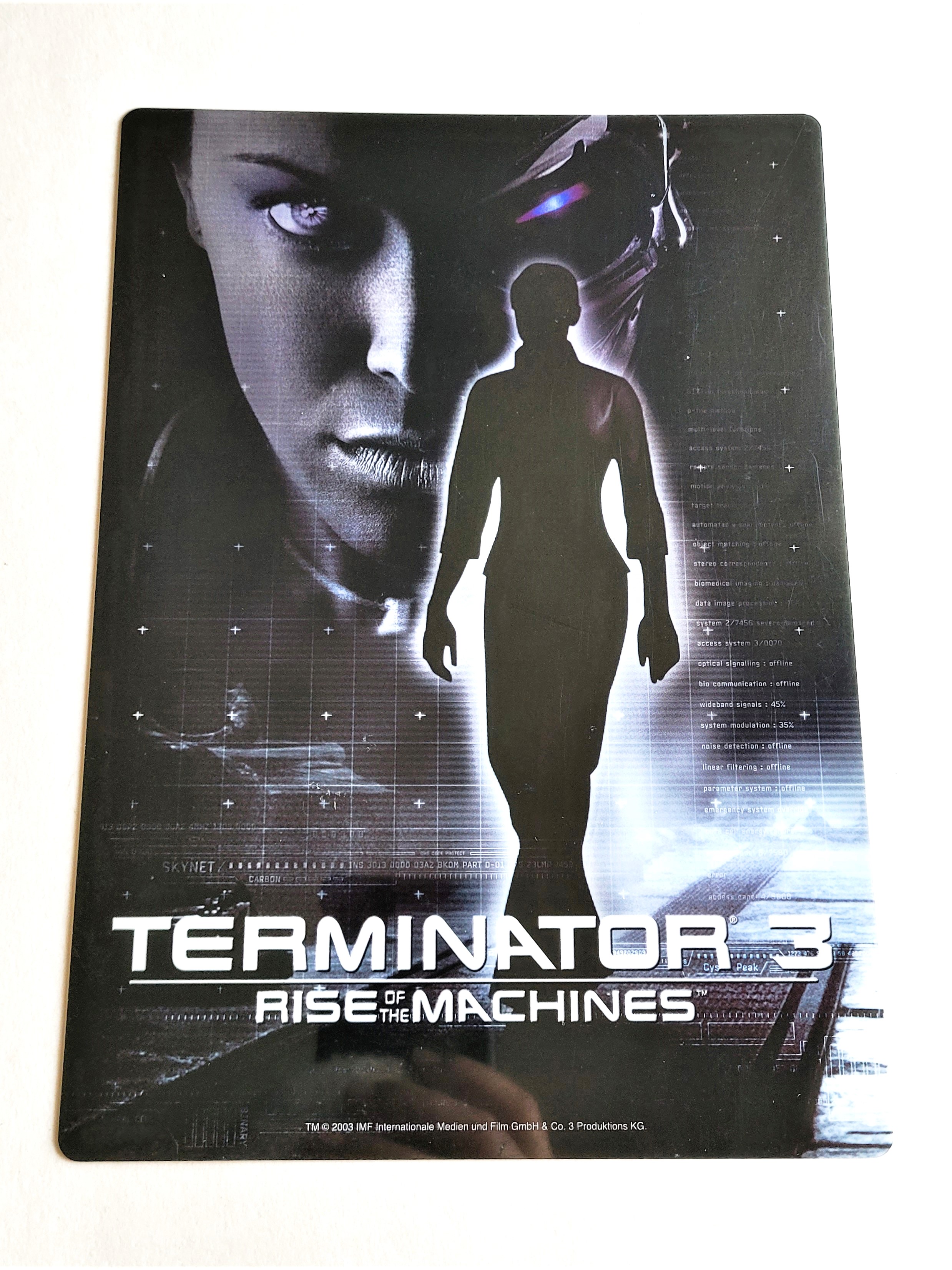 Terminator 3 Double Sided Pencil Board Shitajiki - 2003 IMF Intermedia Films
