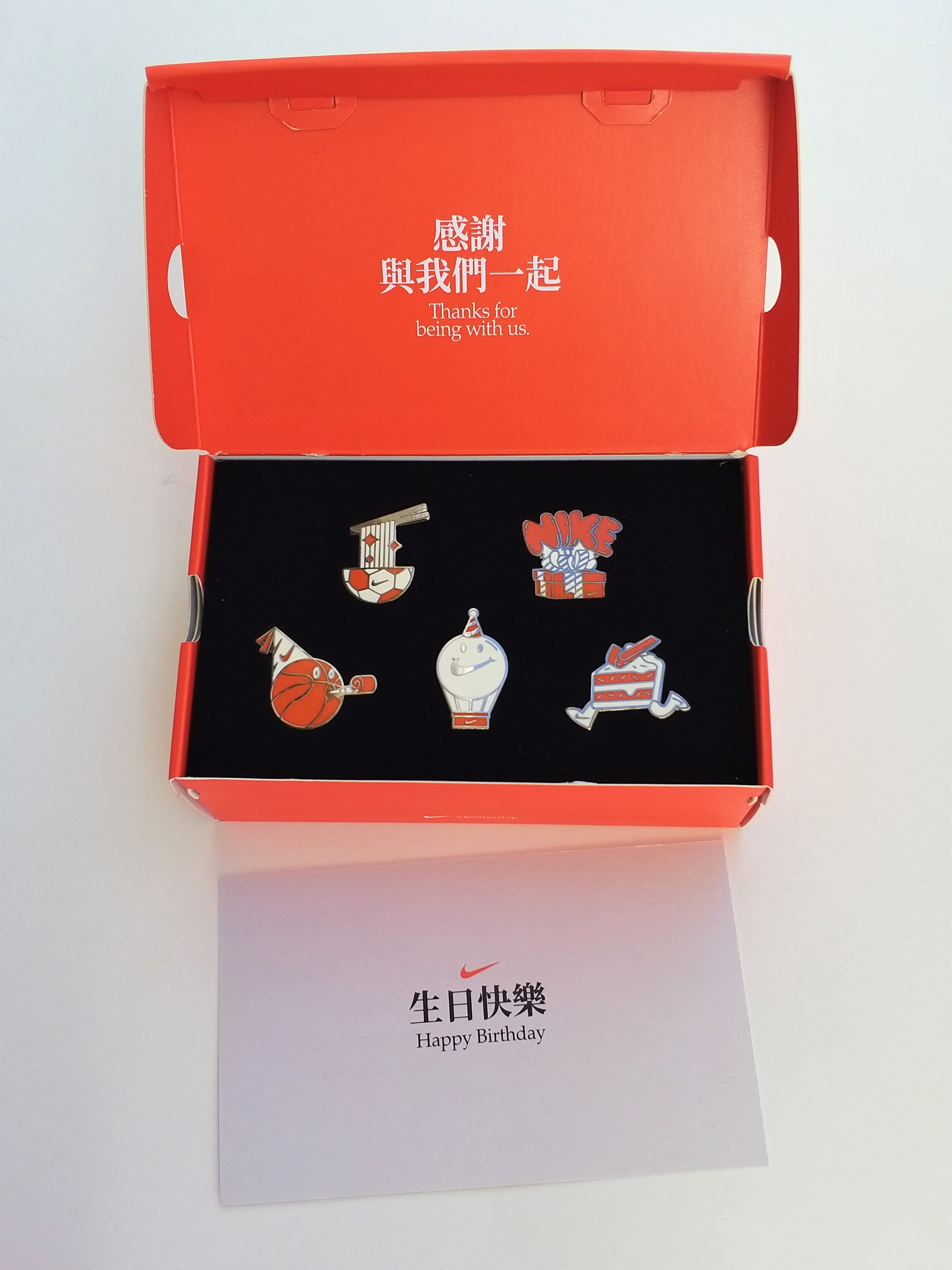 Nike Birthday Pack Pin Badge Set Of 5 - 2022 Hong Kong Exclusive