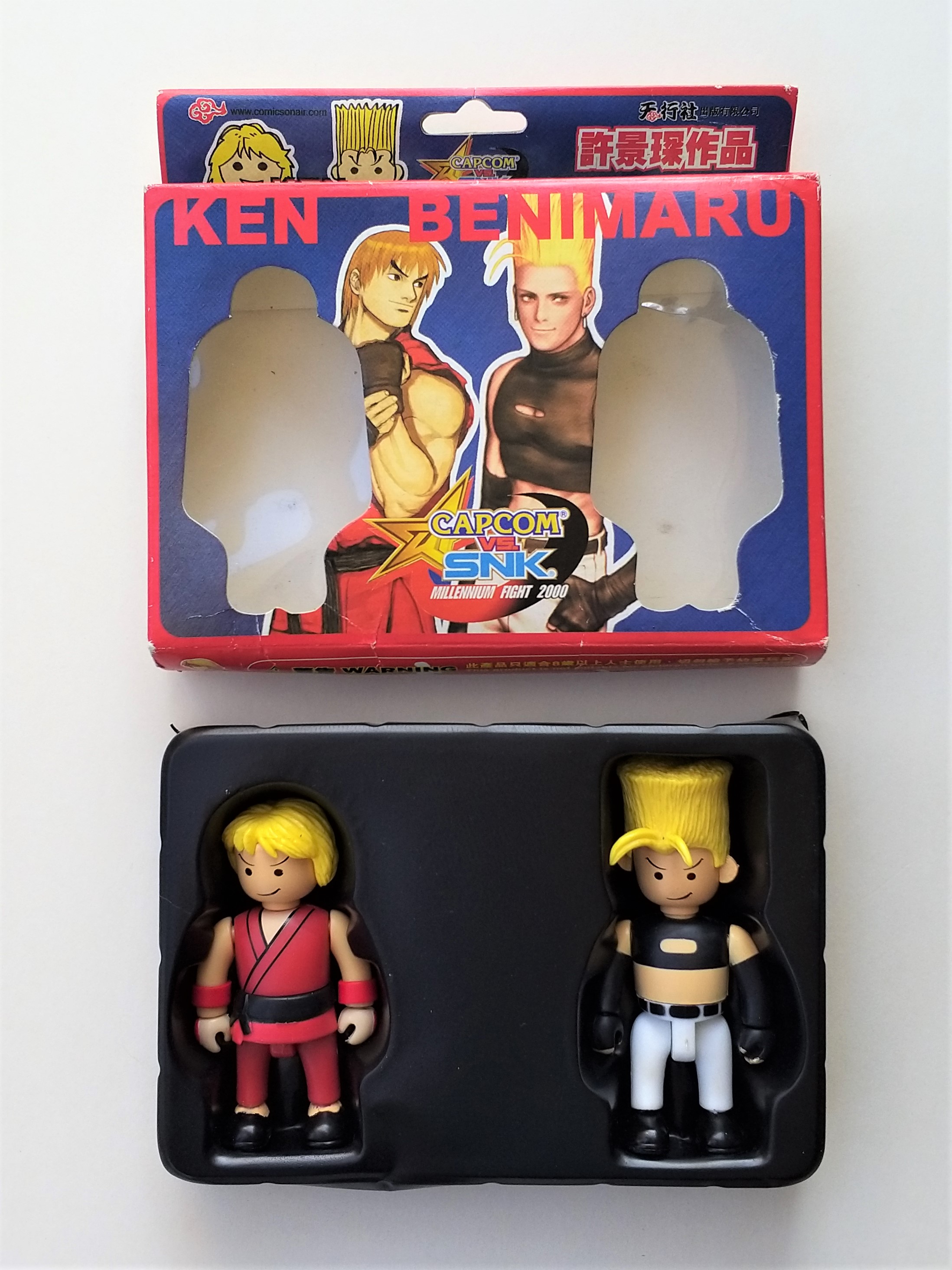 Capcom vs. SNK (Street Fighter vs. King Of Fighters) Mini Figures (Ken & Benimaru) - 2000 Hong Kong Comics
