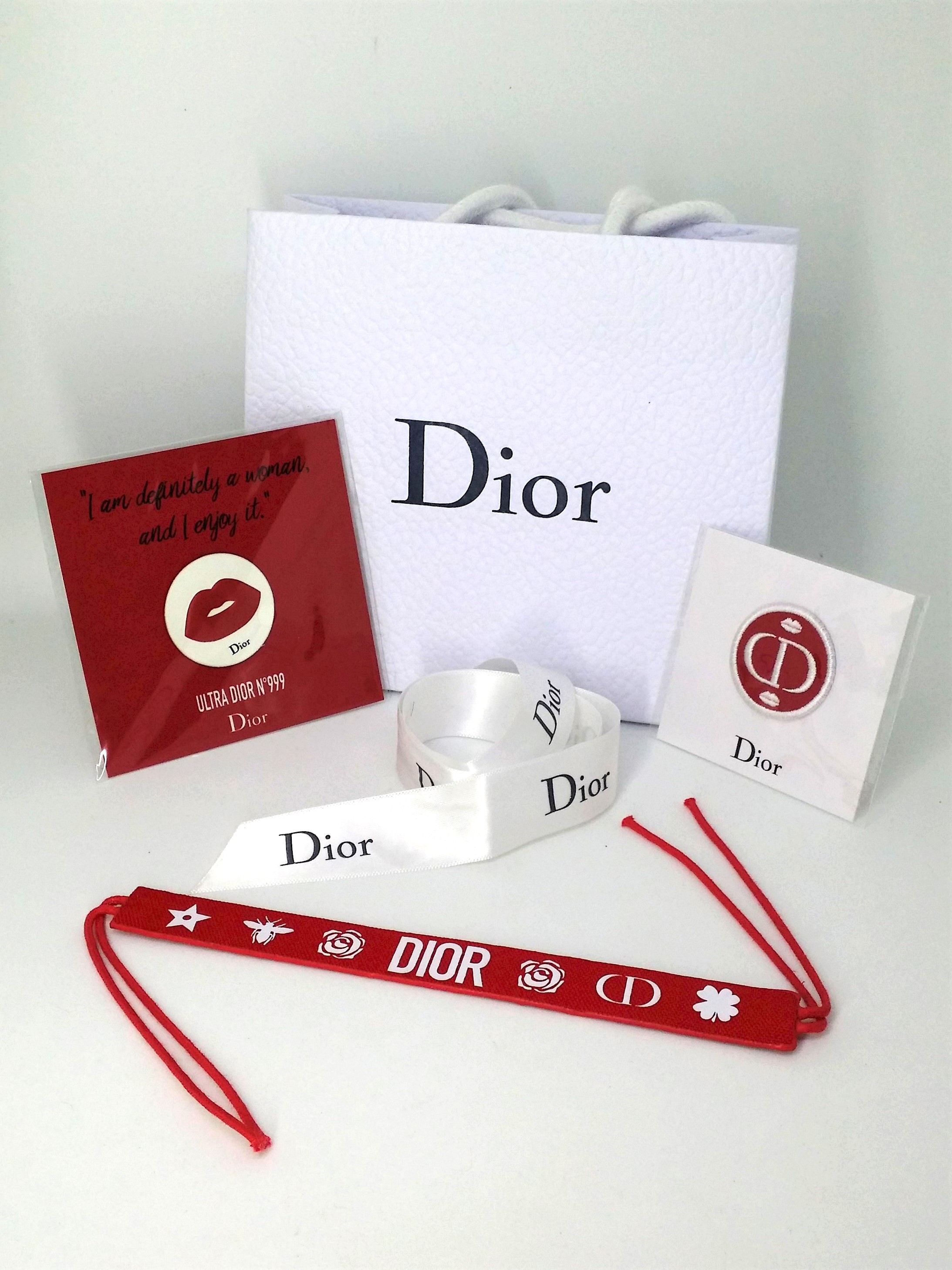 Christian Dior VIP Gift Set - Bracelet / Patch / Sticker / Ribbon / Paper Bag