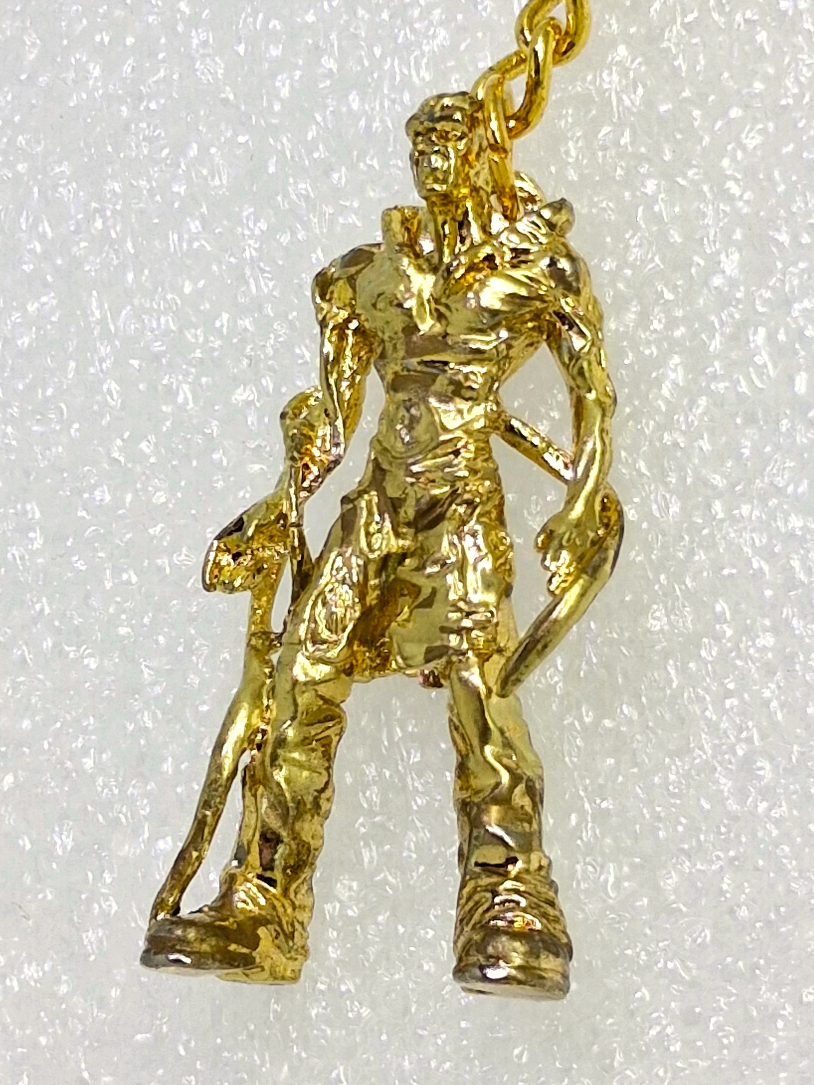 BIOHAZARD 3 Nemesis T-02 Figure Keychains (Gold / Silver) - 1999 Capcom Resident Evil Hong Kong Comics