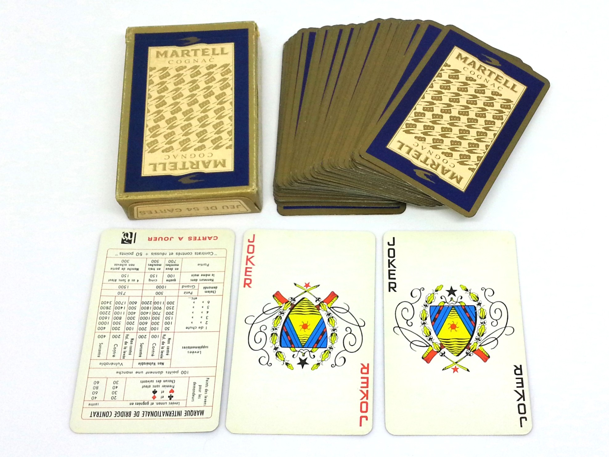 MARTELL COGNAC Jue De 54 Cartes Playing Cards - Vintage Complete Deck