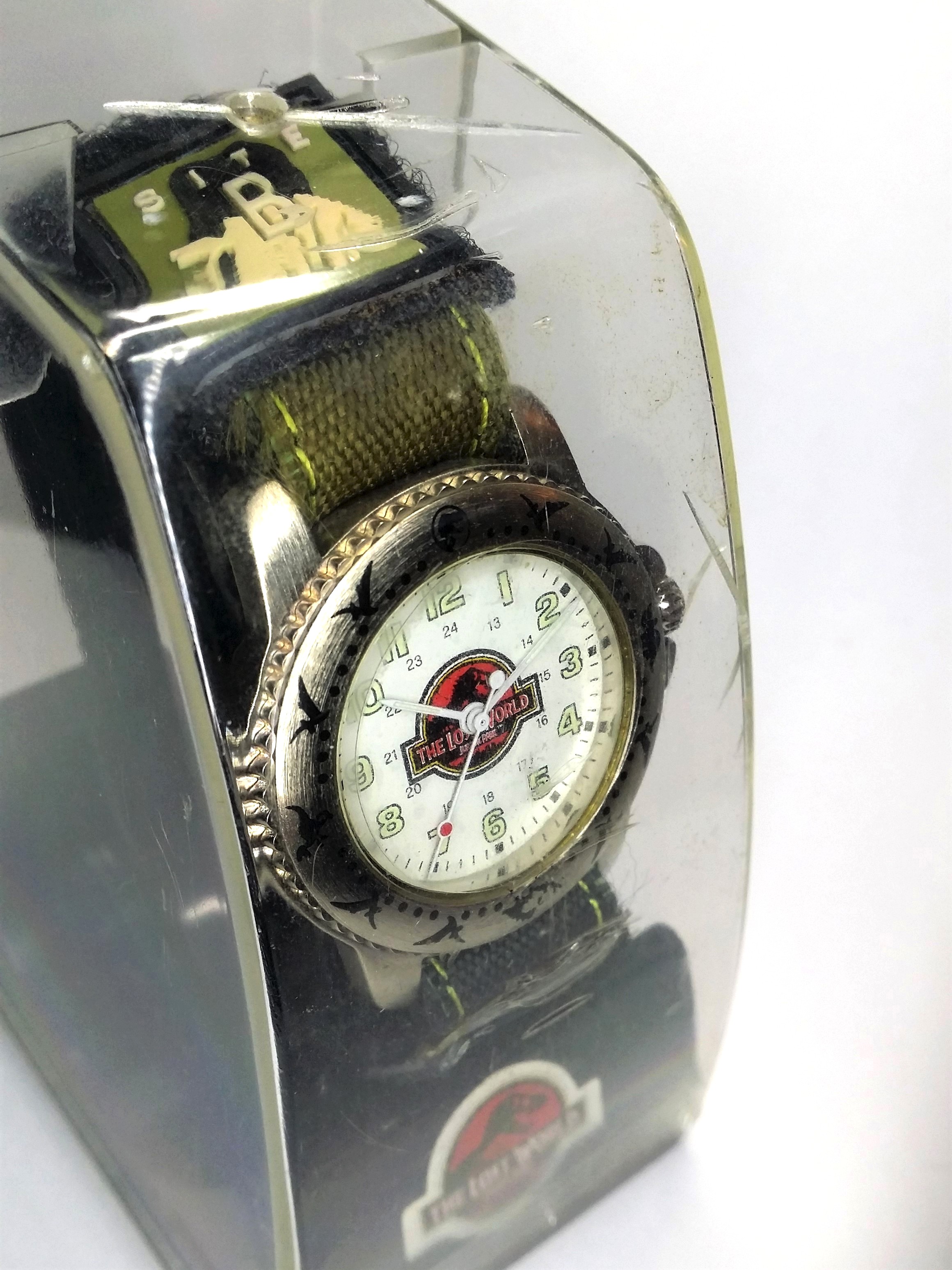 1996 Jurassic Park: The Lost World Movie Promo Easy Fasten Strap Watch w/ Box