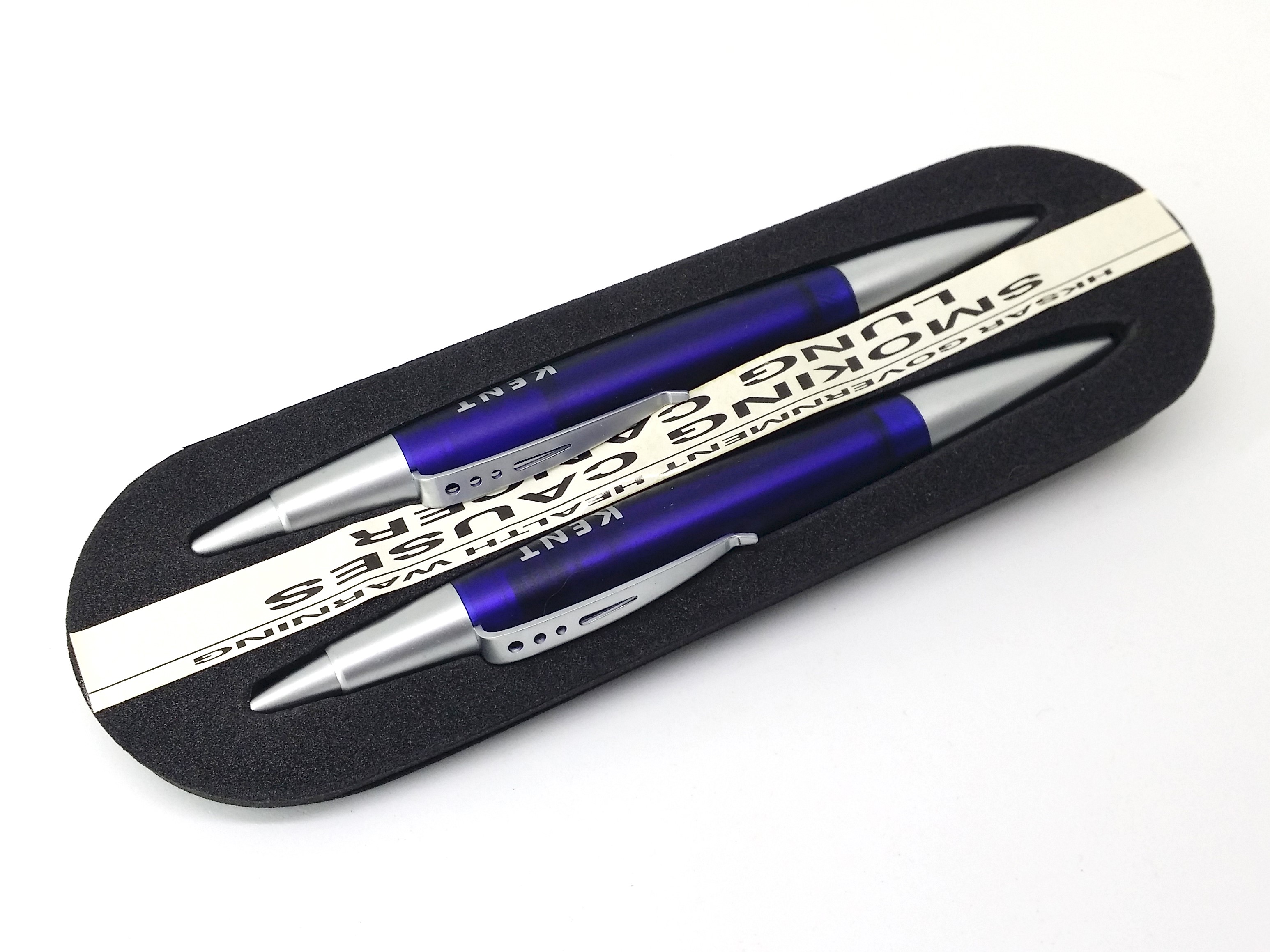 KENT Cigarettes Ballpoint Pen & Mechanical Pencil Set - 90s New Unused