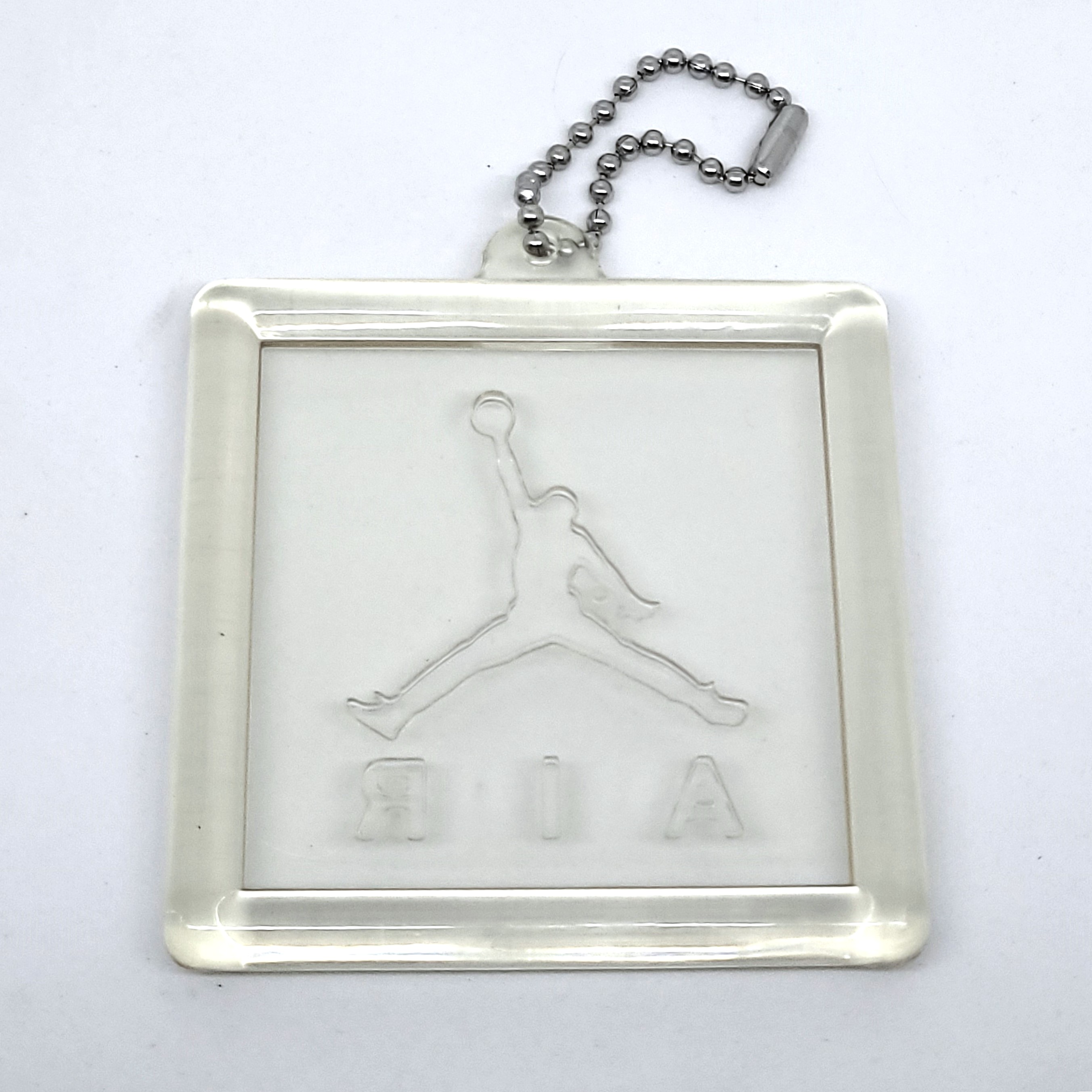 Nike Air Jordan 2.5" Hang Tag Keychain - Jumpman Clear Plastic Key Holder