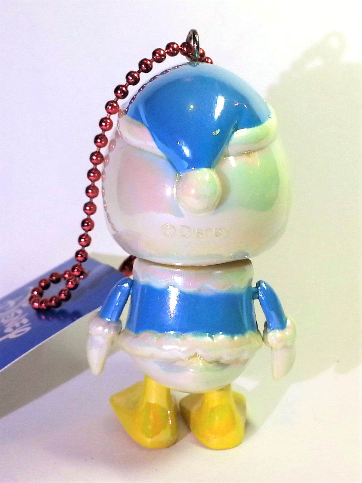 Disney Baby Donald Duck Iridescent Jointed Figure Charm Keychains - 2000s From Japan