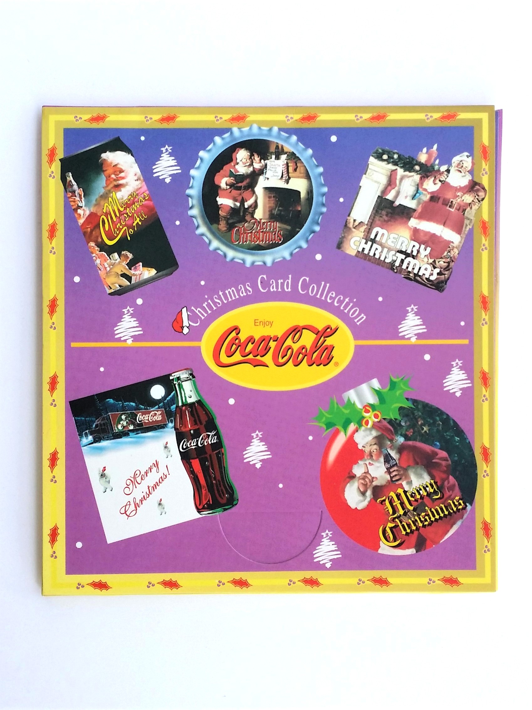 Coca Cola 1998 Christmas Santa Greeting Cards Set Of 5 - New In Box