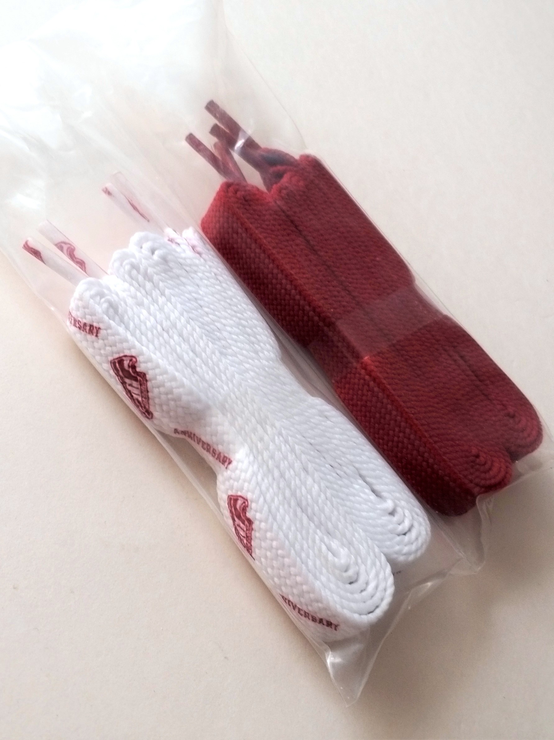 Adidas Superstar 35th Anniversary Shoelaces 2 Pairs (Red / Red & White) - 2005 Brand New