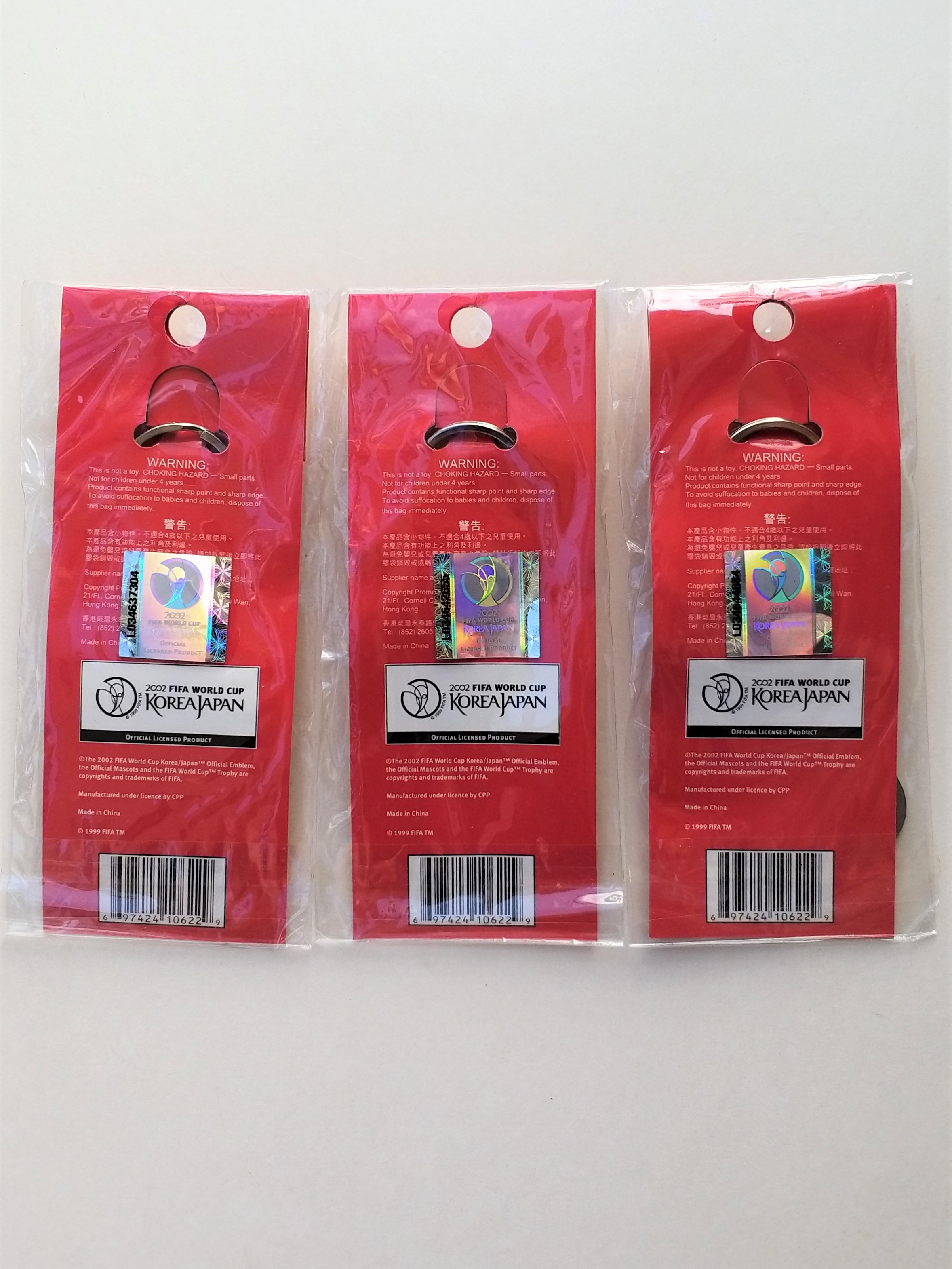 Coca Cola 2002 Fifa World Cup Mascots (KAZ / ATO / NIK) Figure Keychains