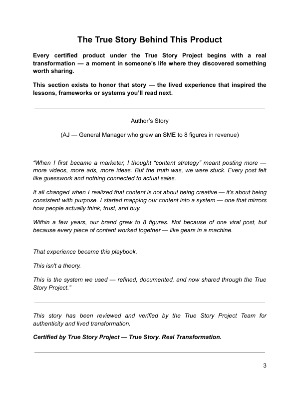 CONTENT THAT SELLS (2025)