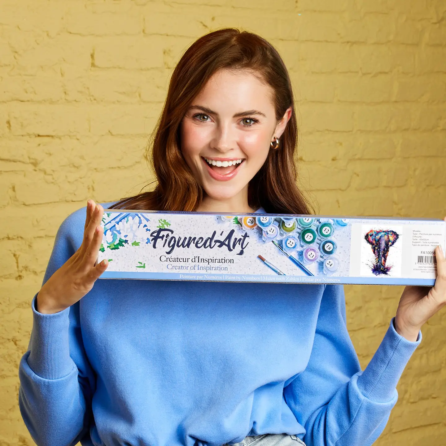 🐘 Kit Peinture par numéros – Éléphant d’Asie en peinture