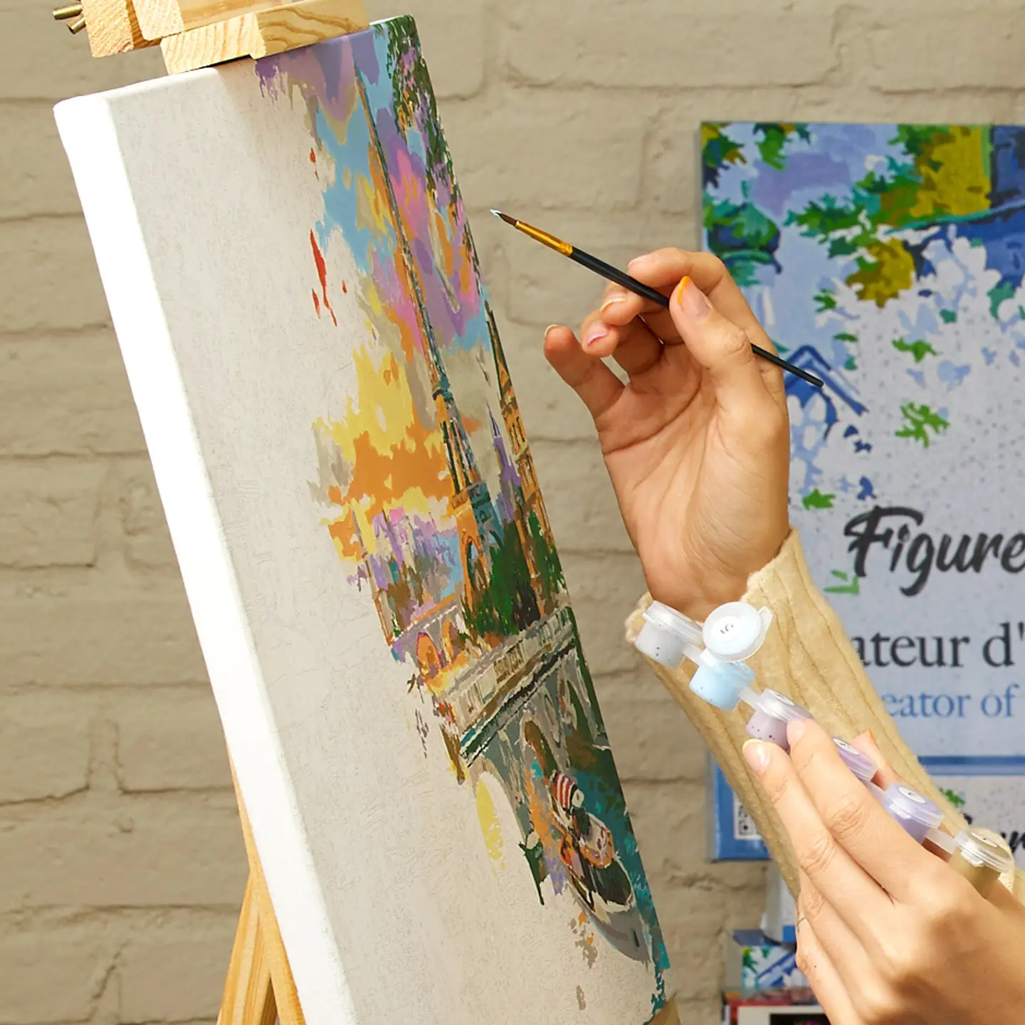 🐘 Kit Peinture par numéros – Éléphant d’Asie en peinture