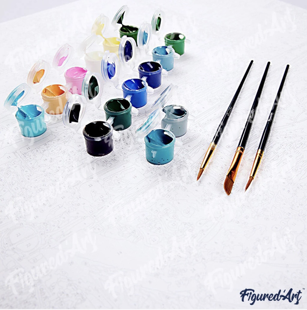 🌅 Kit Peinture par numéros – Lumières sur le Lac