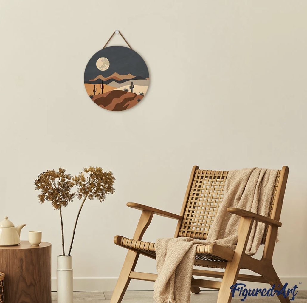 🌙 Kit Peinture par numéros – Clair de lune désertique