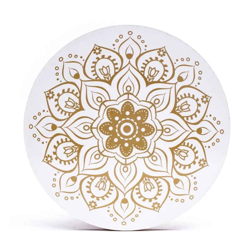 Dessous de verre Mandala blanc 