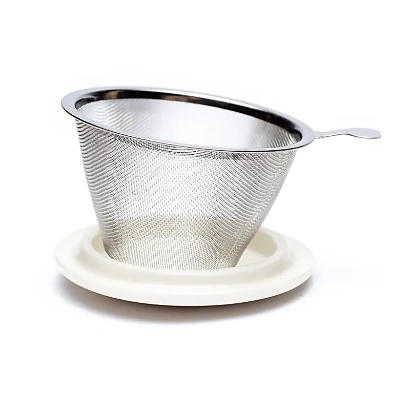 Tasse Infuseur à Thé avec couvercle Mandala blanc 400ml