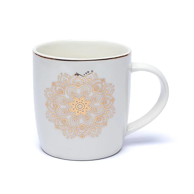 Tasse Infuseur à Thé Mandala blanc 
