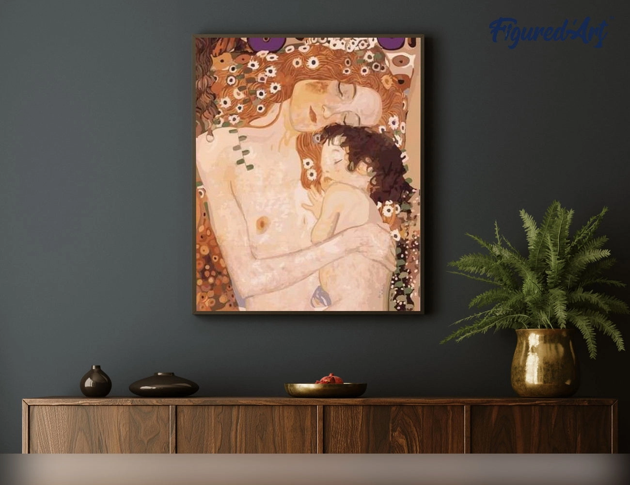 👩‍👧‍🖌️ Kit Peinture par numéros – Mère et Enfant de Klimt
