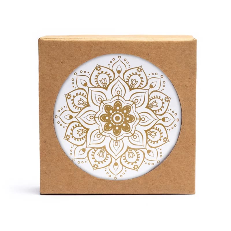 Dessous de verre Mandala blanc 