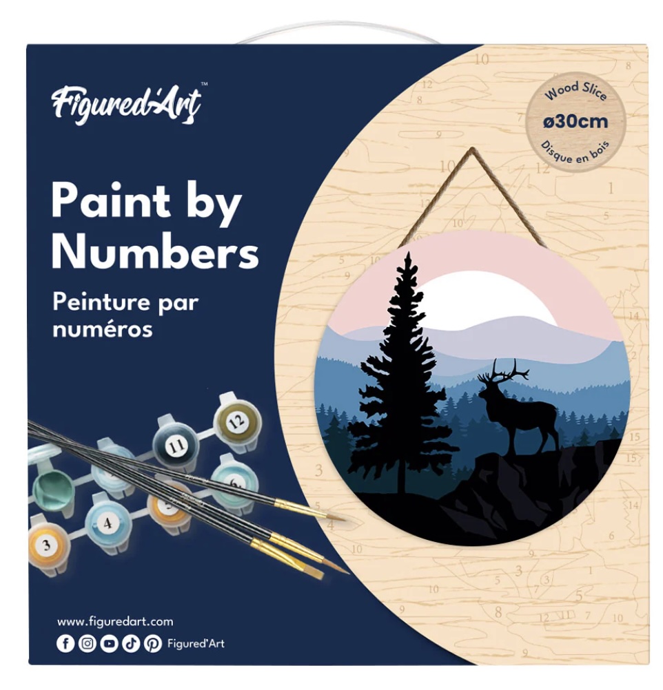 🦌 Kit Peinture par numéros – Cerf majestueux et paysage