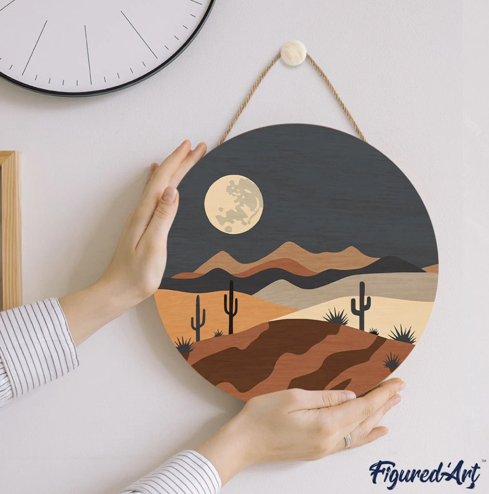 🌙 Kit Peinture par numéros – Clair de lune désertique