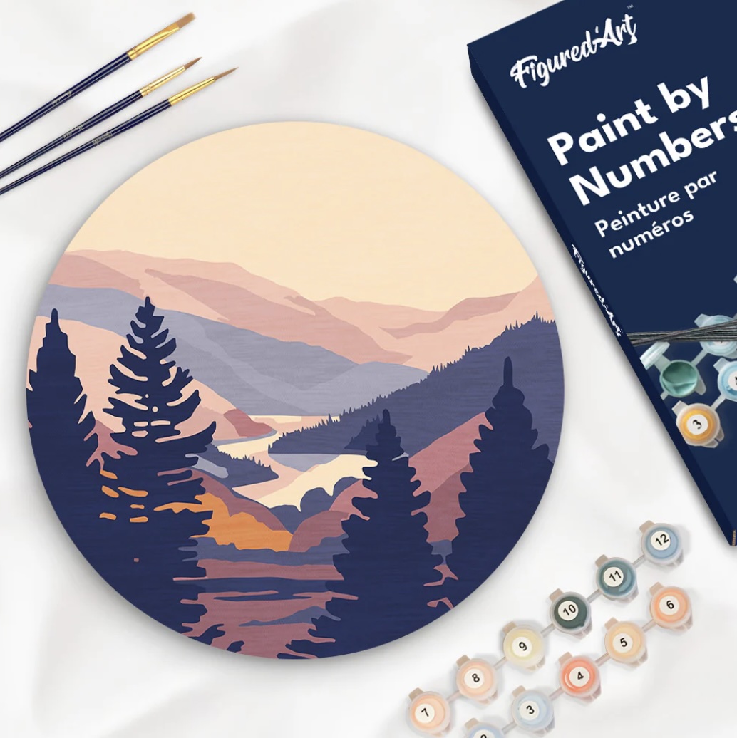 🍂 Kit Peinture par numéros – Vallée d’Automne
