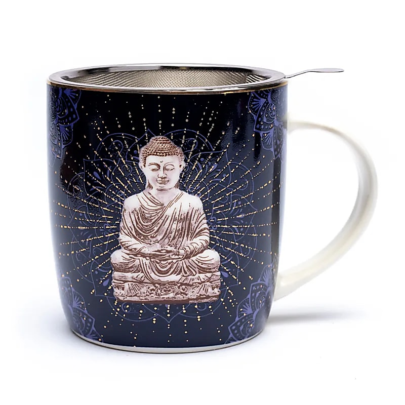 Tasse Infuseur à Thé Bouddha bleu