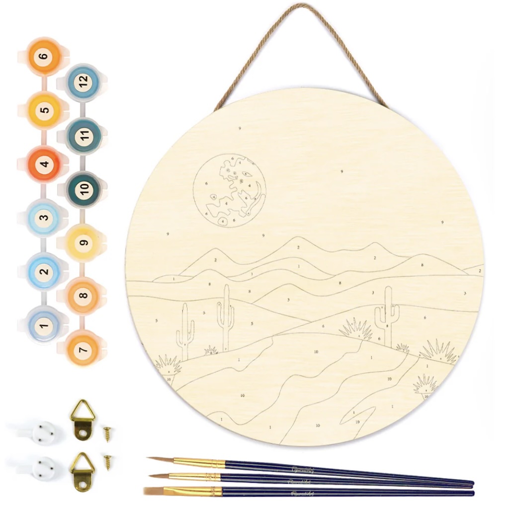 🌙 Kit Peinture par numéros – Clair de lune désertique