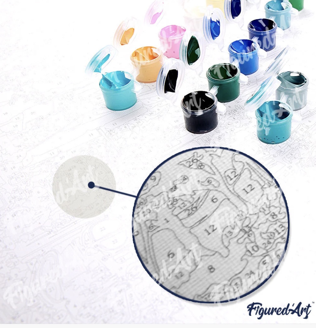 🌳 Kit Peinture par numéros – Arbre des 4 Saisons