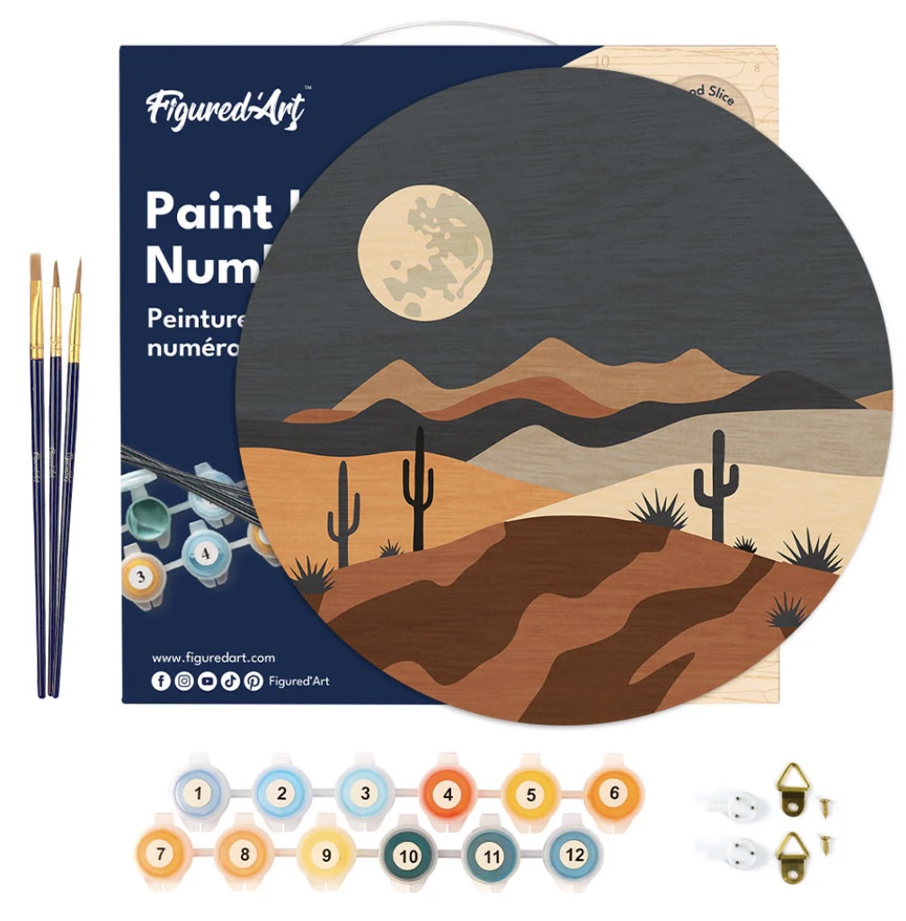 🌙 Kit Peinture par numéros – Clair de lune désertique