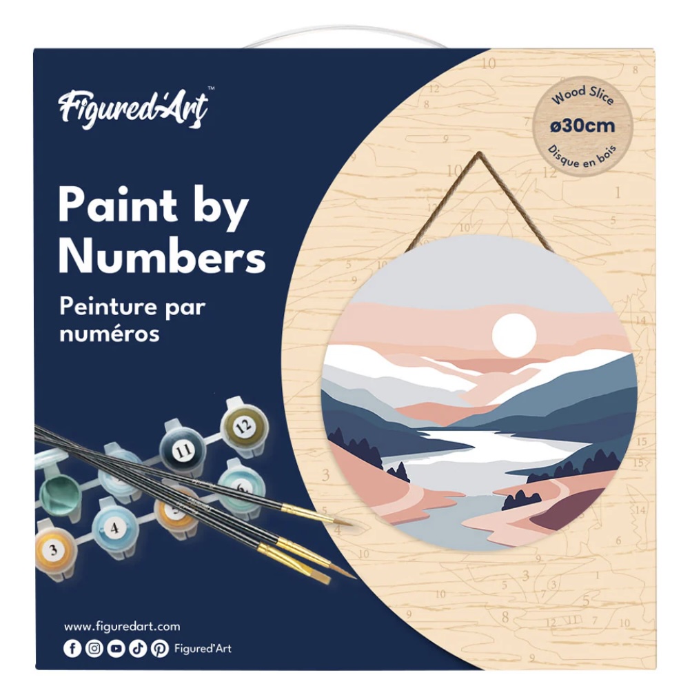 🌅 Kit Peinture par numéros – Lever de soleil pastel