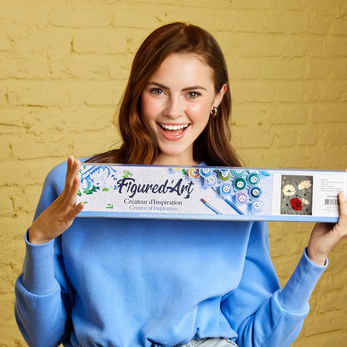 🌺🤍 Kit Peinture par numéros – Fleurs rouges et blanches