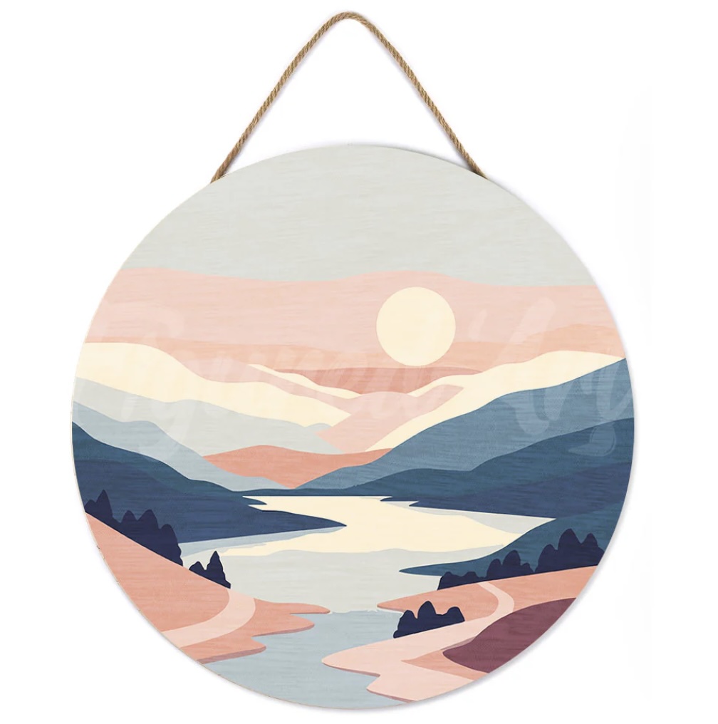 🌅 Kit Peinture par numéros – Lever de soleil pastel