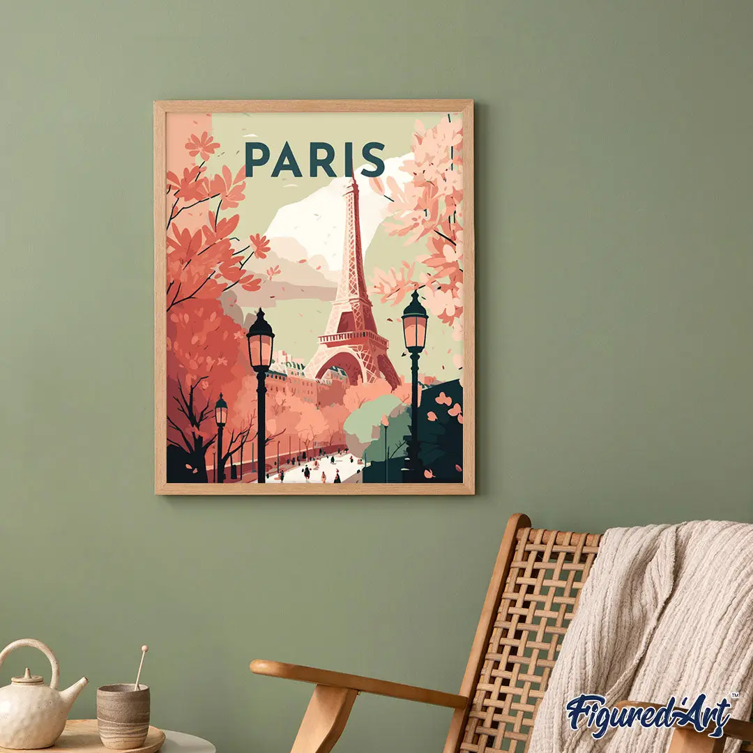 🗼 Kit Peinture par numéros – Affiche Vintage Paris