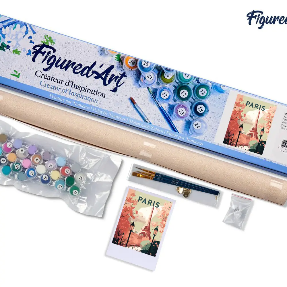 🗼 Kit Peinture par numéros – Affiche Vintage Paris