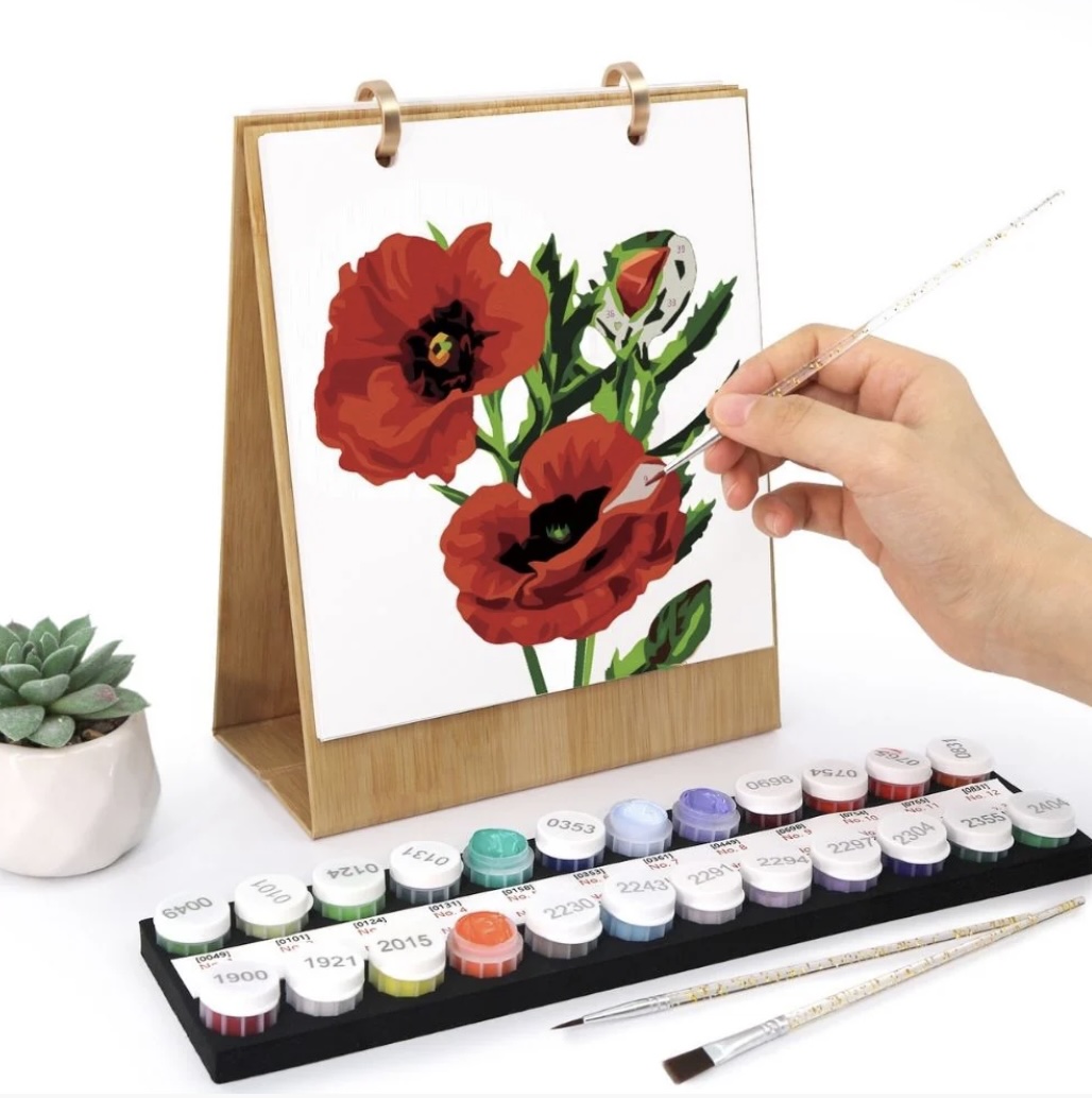 🌼📅 Calendrier Peinture par numéros 2026 – Fleurs de saison
