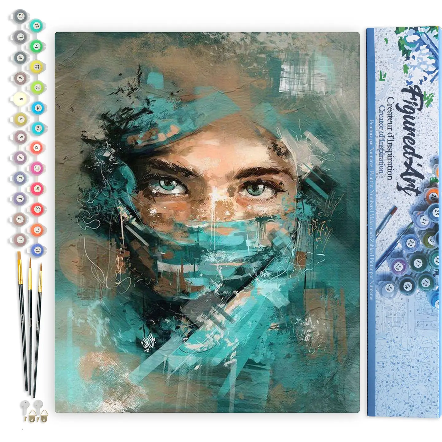 👁️ Kit Peinture par numéros – Regard captivant