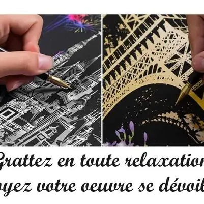 🦁✨ Kit Peinture à gratter – Lion